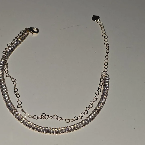 22kgp Dubai Jewelry Elegant Gold and Silver Women's Anklet